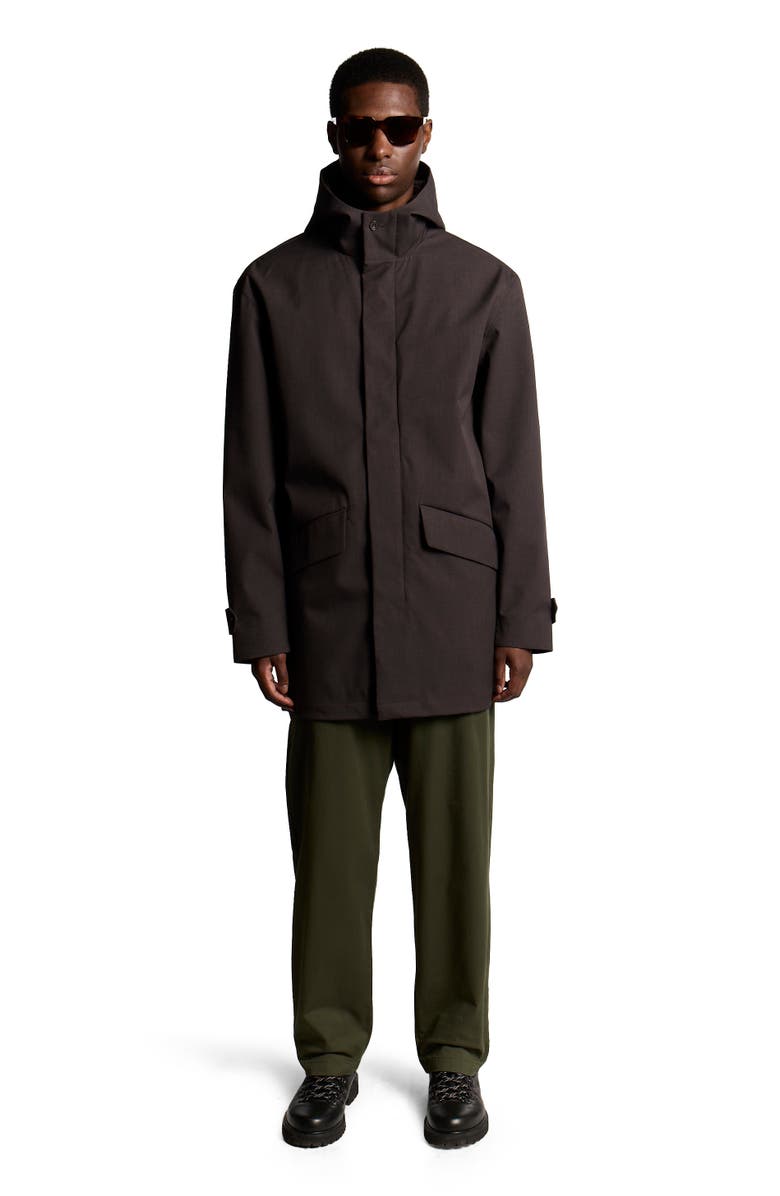 Lyle & Scott Long Sleeve Hooded Military Parka Jacket, Alternate, color, Charcoal Marl