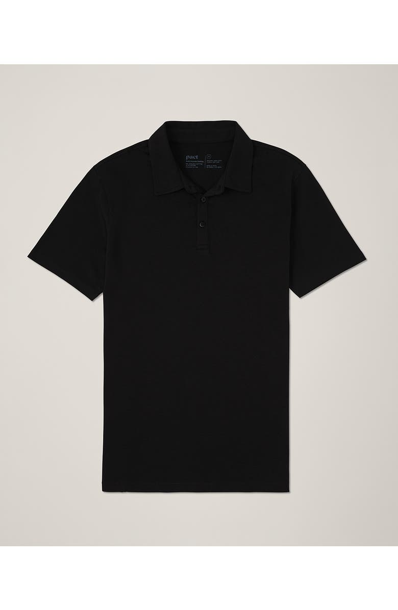 Pact Luxe Essential Slim Polo Made With Organic Cotton, Alternate, color, Black