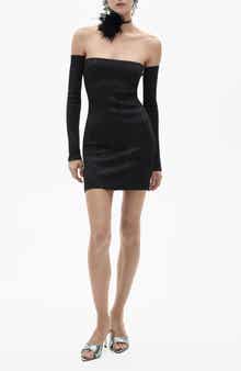MANGO Metallic Strapless Minidress