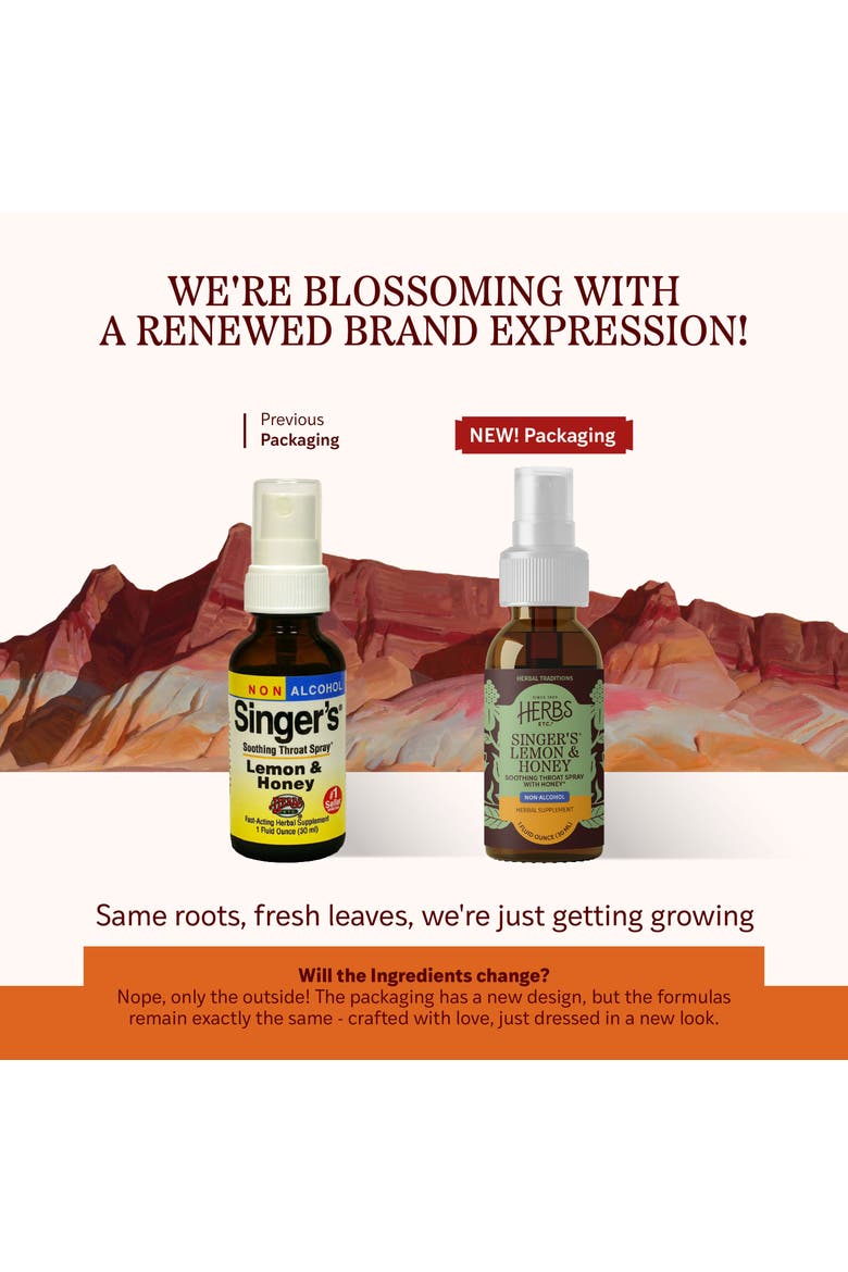 Singer's Saving Grace Lemon & Honey - Herbal Remedy Spray Aids Throat Comfort & Health - Soothing Hydrating Throat Support - Throat Relief Spray with Licorice - 1 fl oz, Alternate, color, No Color