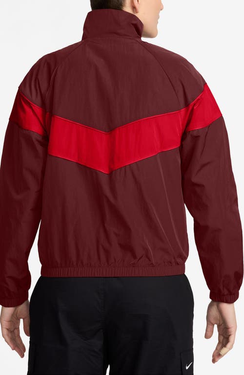 Nike Windrunner Water Repellent Jacket In Burgundy