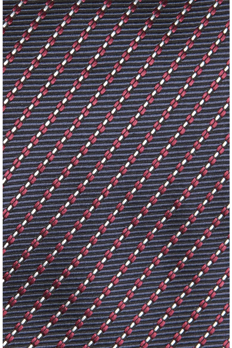 Stripe Mulberry Silk Tie, Alternate, color, DARK BLUE