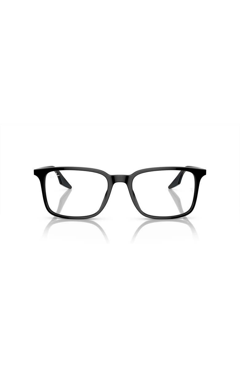 Ray-Ban 55mm Rectangle optical glasses, Alternate, color, Black