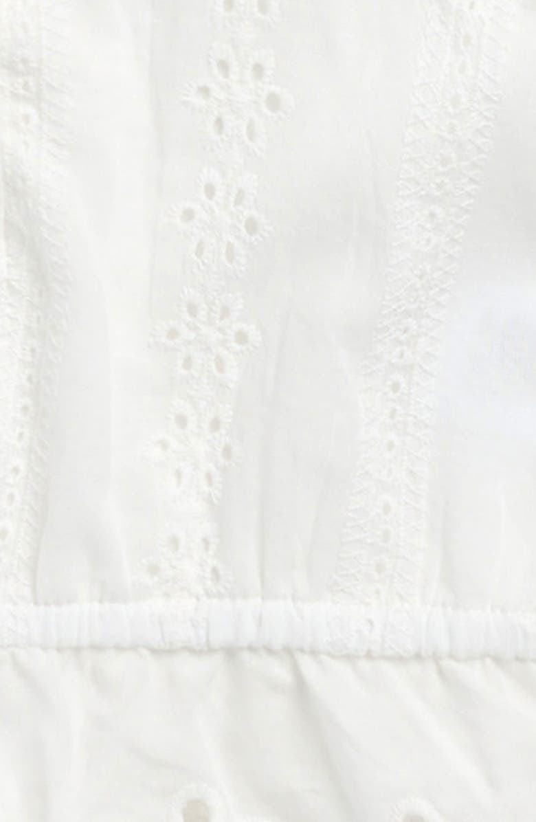 Truly Me Kids' Ruffle Eyelet Peplum Cotton Top, Alternate, color, White