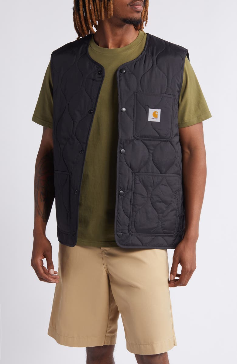 Carhartt Work In Progress Skyton Onion Quilted Snap-Up Vest, Main, color, 