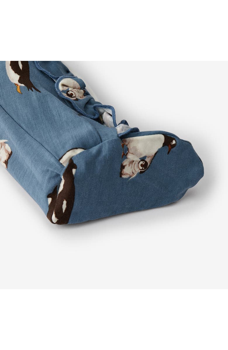 Milkbarn Luxe Stretch Ruffle Footed Romper, Alternate, color, Chipmunk