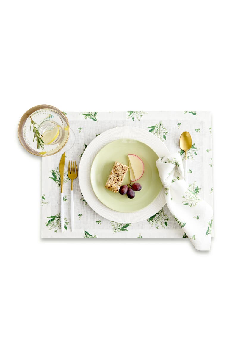 Solino Home Linen Placemats - Lily of the Valley, 14" x 19", Alternate, color, 