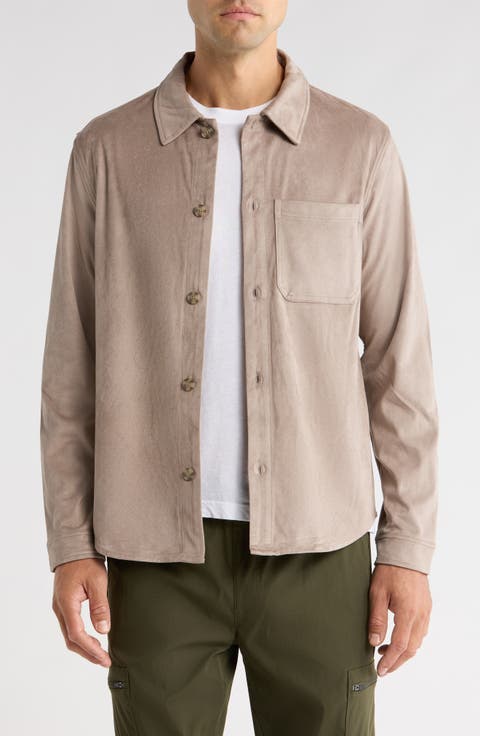 Faux Suede Overshirt