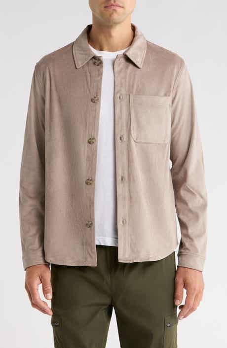 Tahari Faux Suede Overshirt