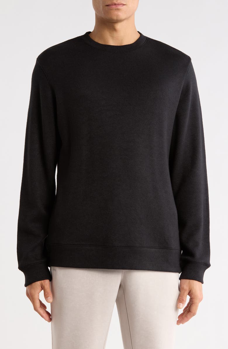 90 DEGREE BY REFLEX Alden Crewneck Sweater, Main, color, Black