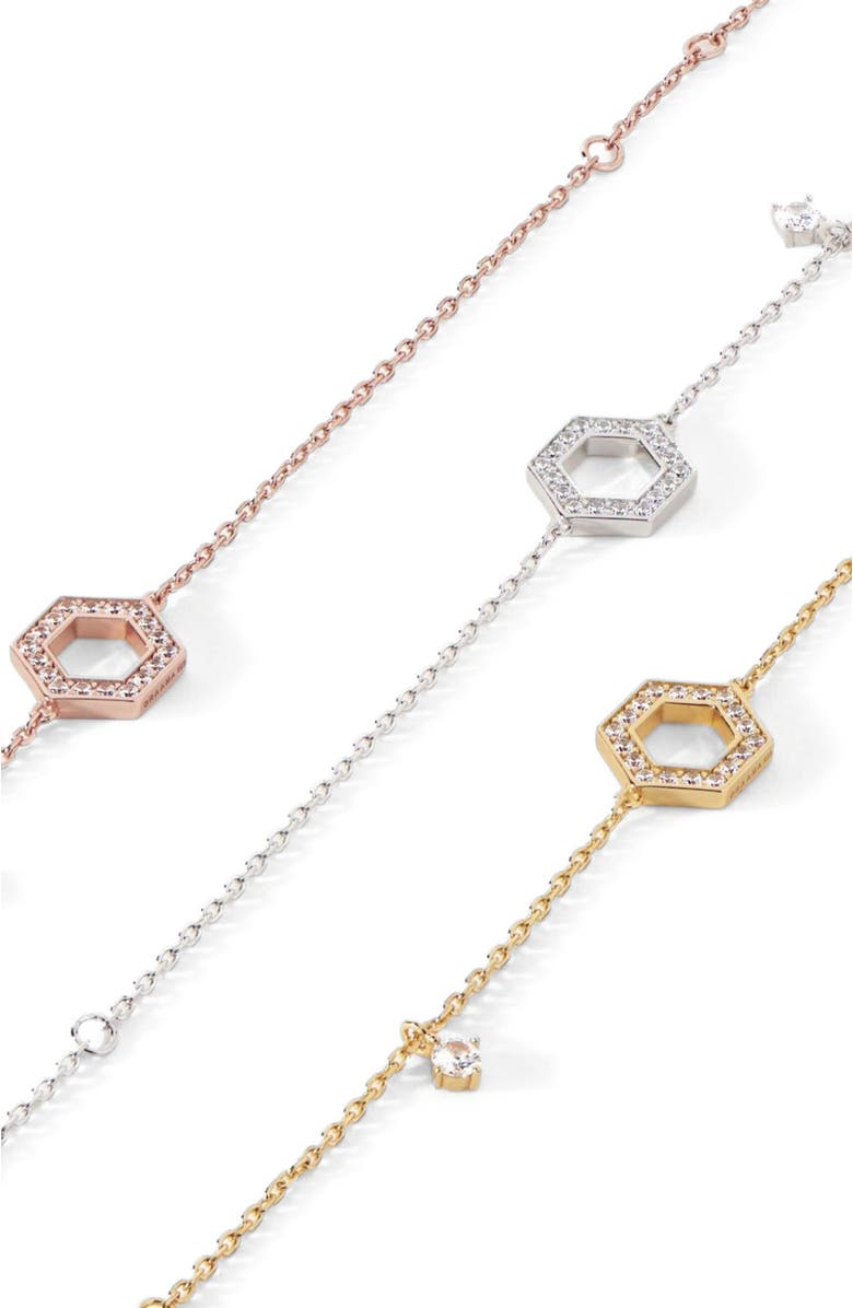 Ora Ana The Kimberly Bracelet, Alternate, color, Gold/White  Cz