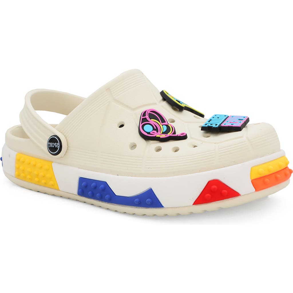 YOKI YOKI KIDS' PLATFORM CLOG WITH PLUSH CHARMS