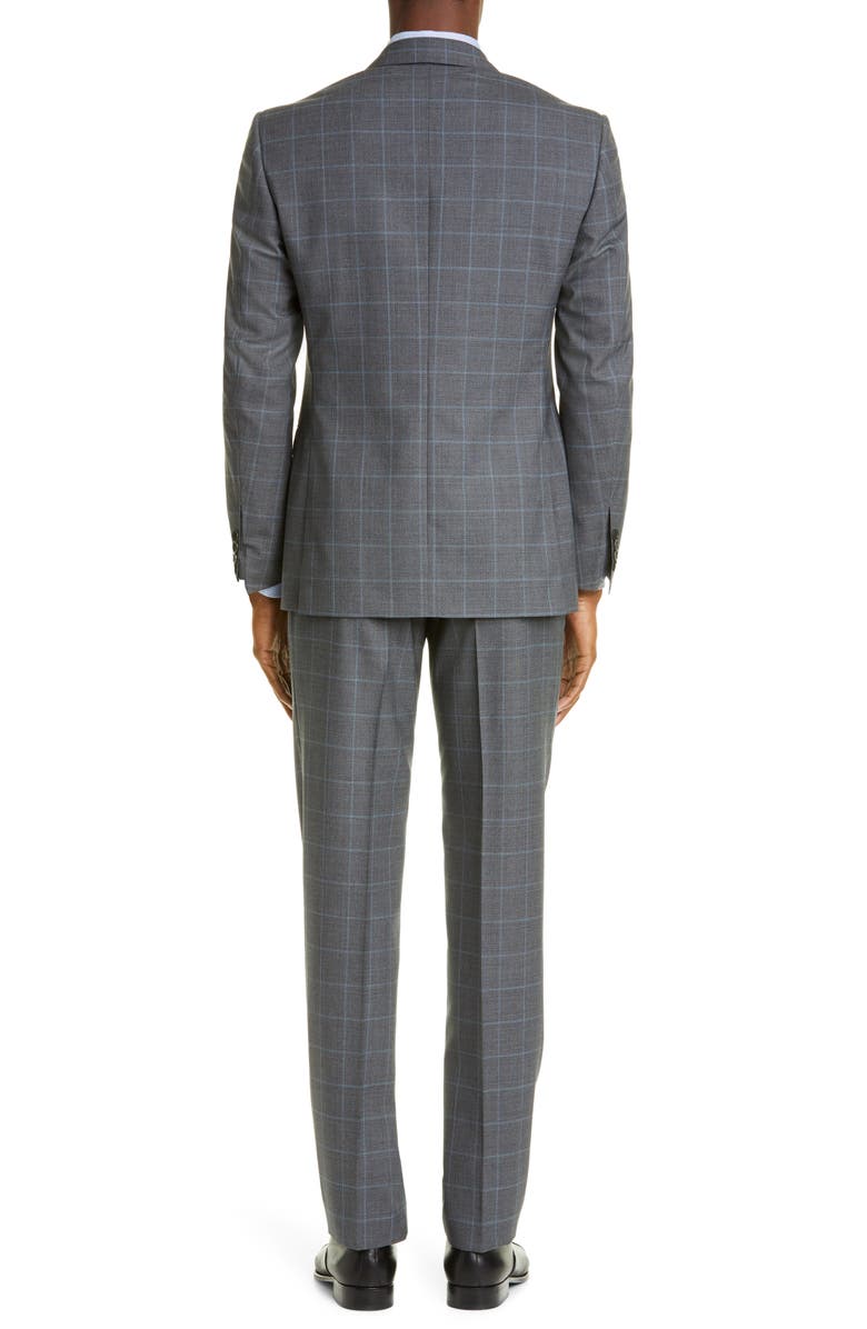Canali Sienna Soft Plaid Classic Fit Wool Suit, Alternate, color, 
