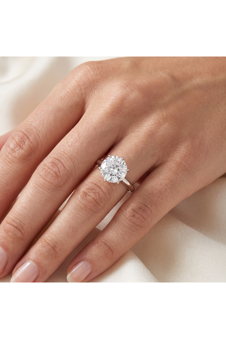 Platinum 3Ct Certified Diamond Solitaire Engagement Ring Lab Grown, Alternate, color, Platinum