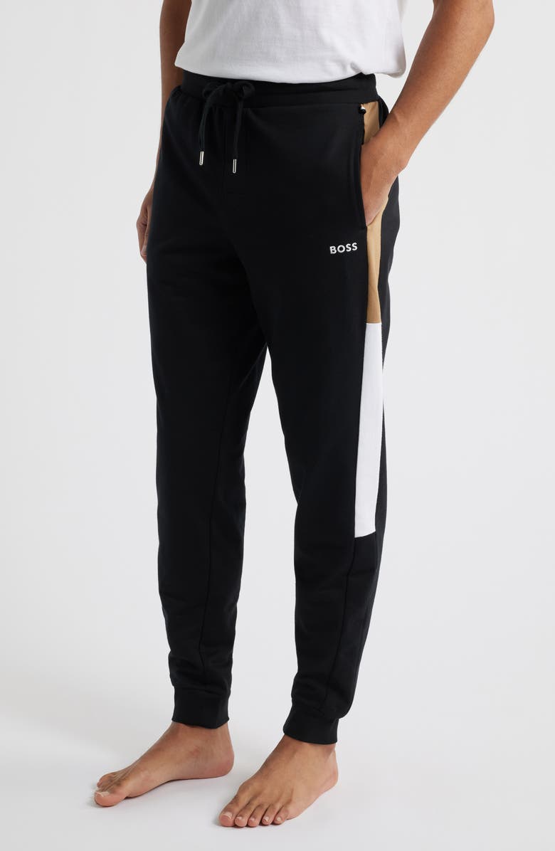 BOSS Iconic Cotton Joggers, Alternate, color, Black