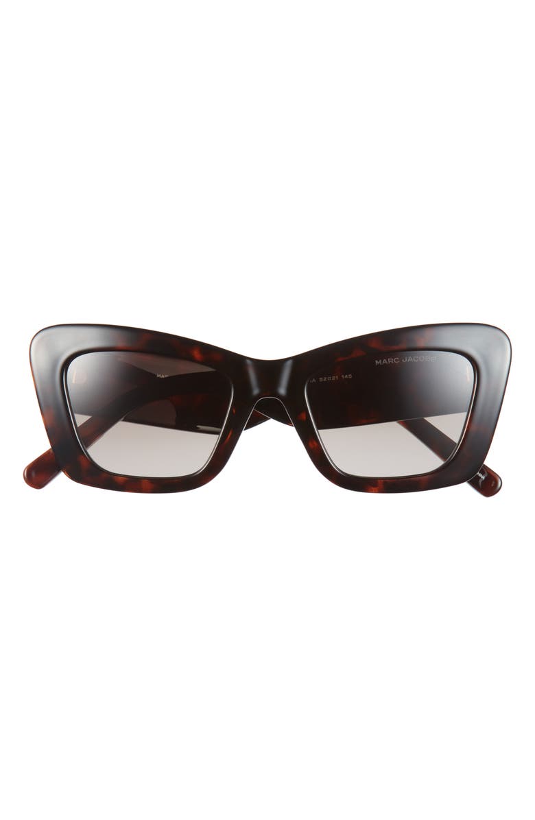 Marc Jacobs 52mm Cat Eye Sunglasses, Main, color, Havana/ Brown