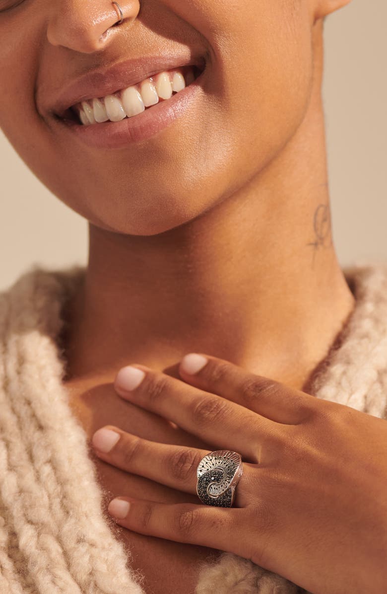 John Hardy Radial Pavé Ring, Alternate, color, 