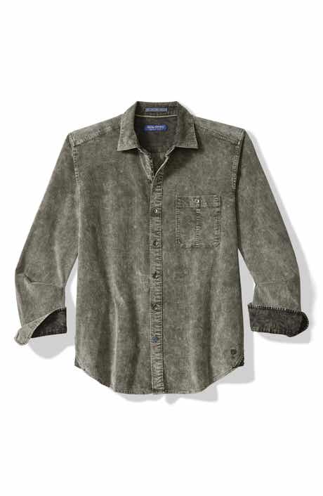 Coastline Sun Fade Stretch Cotton Corduroy Button-Up Shirt