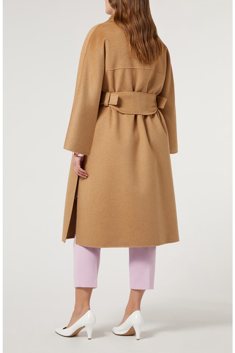 Bratto Double Faced Virgin Wool Trench Coat, Alternate, color, CAMEL