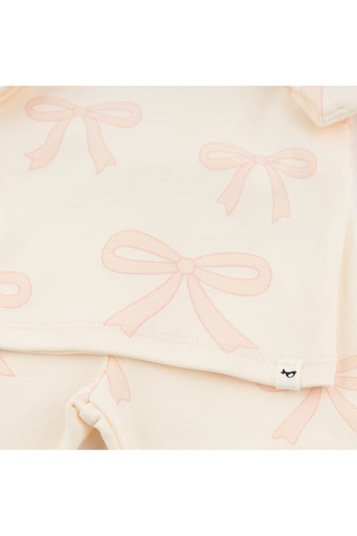Oh Baby ! Big Bows Pink Two Piece Set In Milk