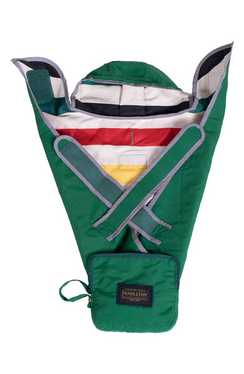 Pendleton Dog Rain Coat, Alternate, color, Green