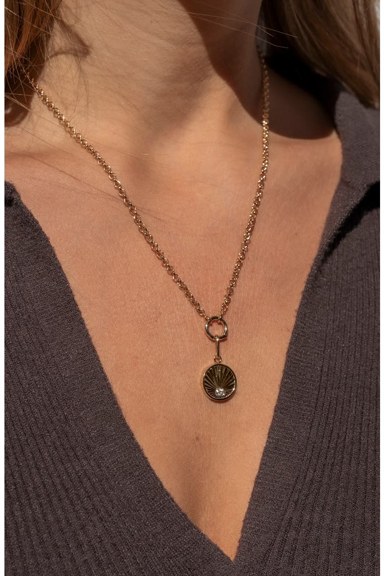Birth of Venus Cubic Zirconia Charm, Alternate, color, 14K GOLD PLATED