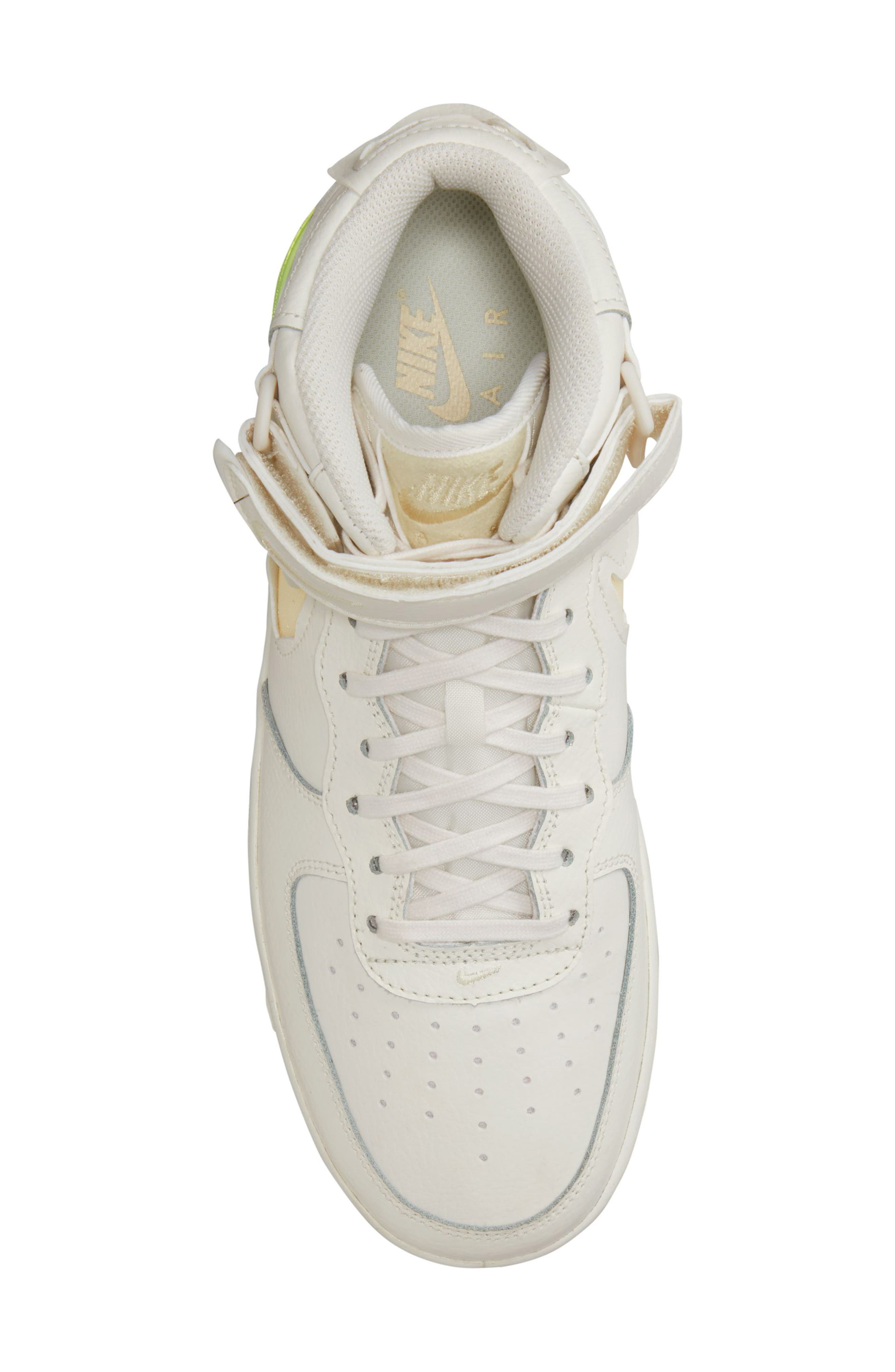 Air Force 1 Mid Remastered Sneaker, Alternate, color, SAIL/ COCONUT MILK/ LIME BLAST