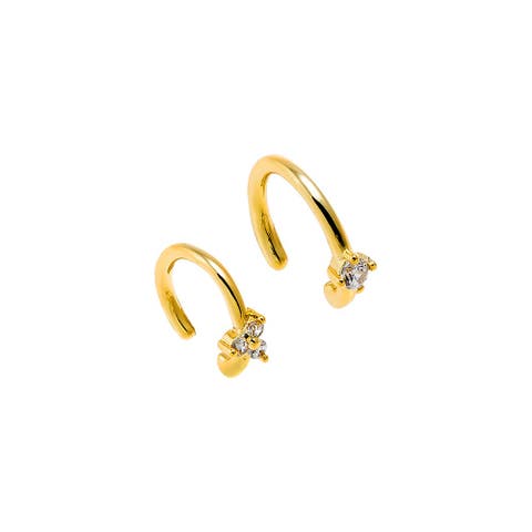 CZ Multi Shape Ear Cuff Combo Set