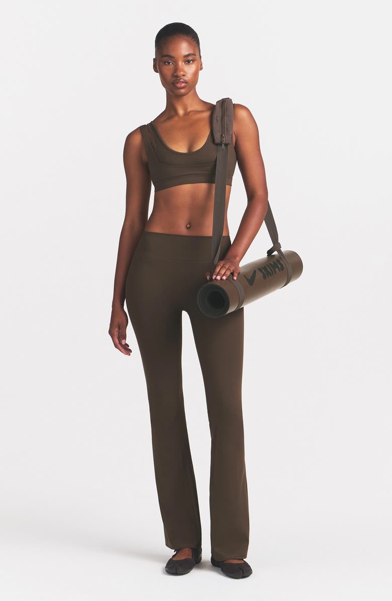 NikeSKIMS Matte Double Strap Scoop Bra, Alternate, color, Nskm Dark Sepia