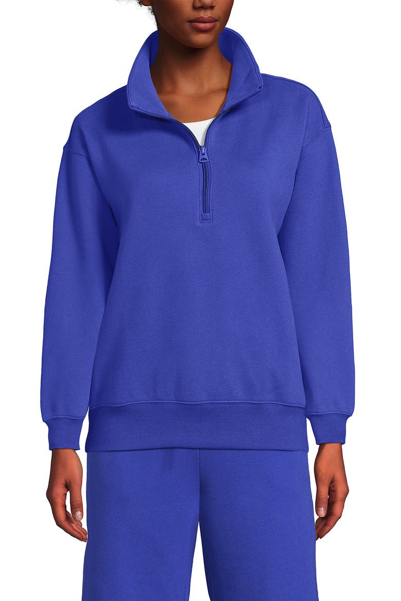 Serious Sweats Relaxed Quarter Zip Pullover Sweatshirt, Alternate, color, Blue Breeze
