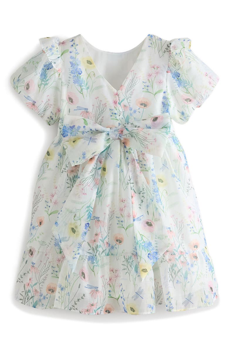Laura Ashley Kids' Floral Puff Sleeve Party Dress, Alternate, color, 