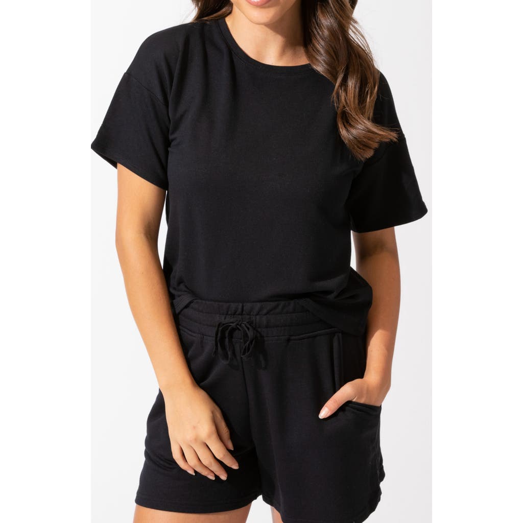 Threads 4 Thought Shana Drop Shoulder Terry Top In Black