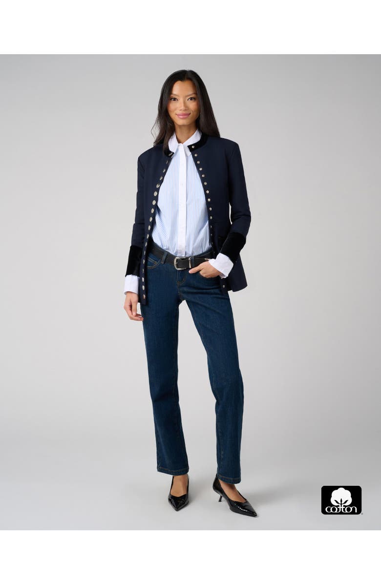 WeWoreWhat Military Blazer, Alternate, color, Navy/Black