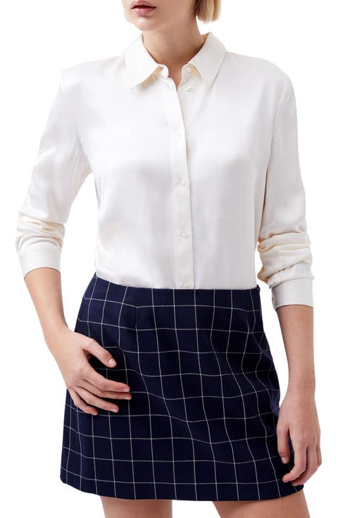 Ennis Satin Button-Up Shirt