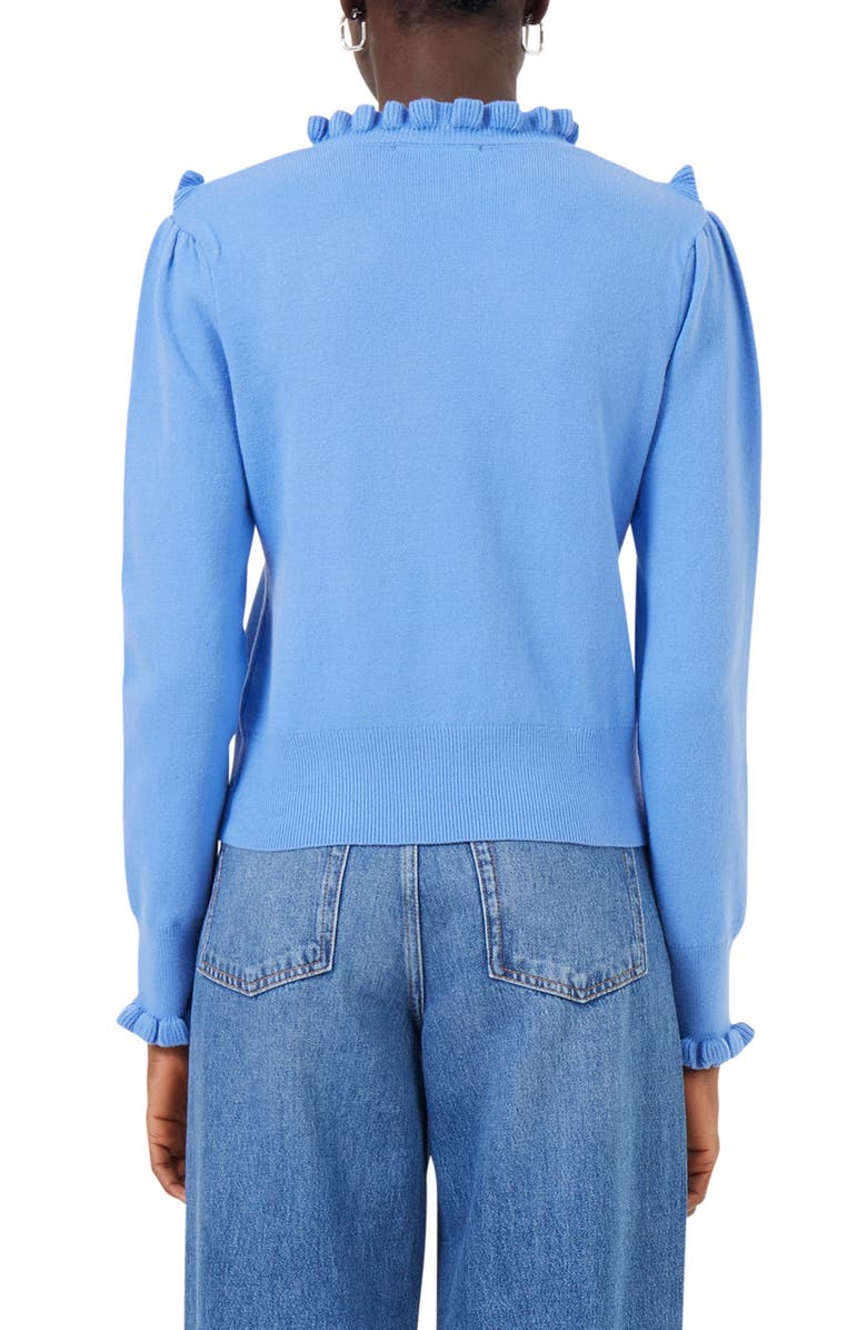 French Connection Ruffle Trim Sweater, Alternate, color,