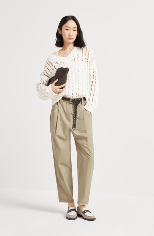 Brunello Cucinelli Five-pocket Track Trousers In Khaki