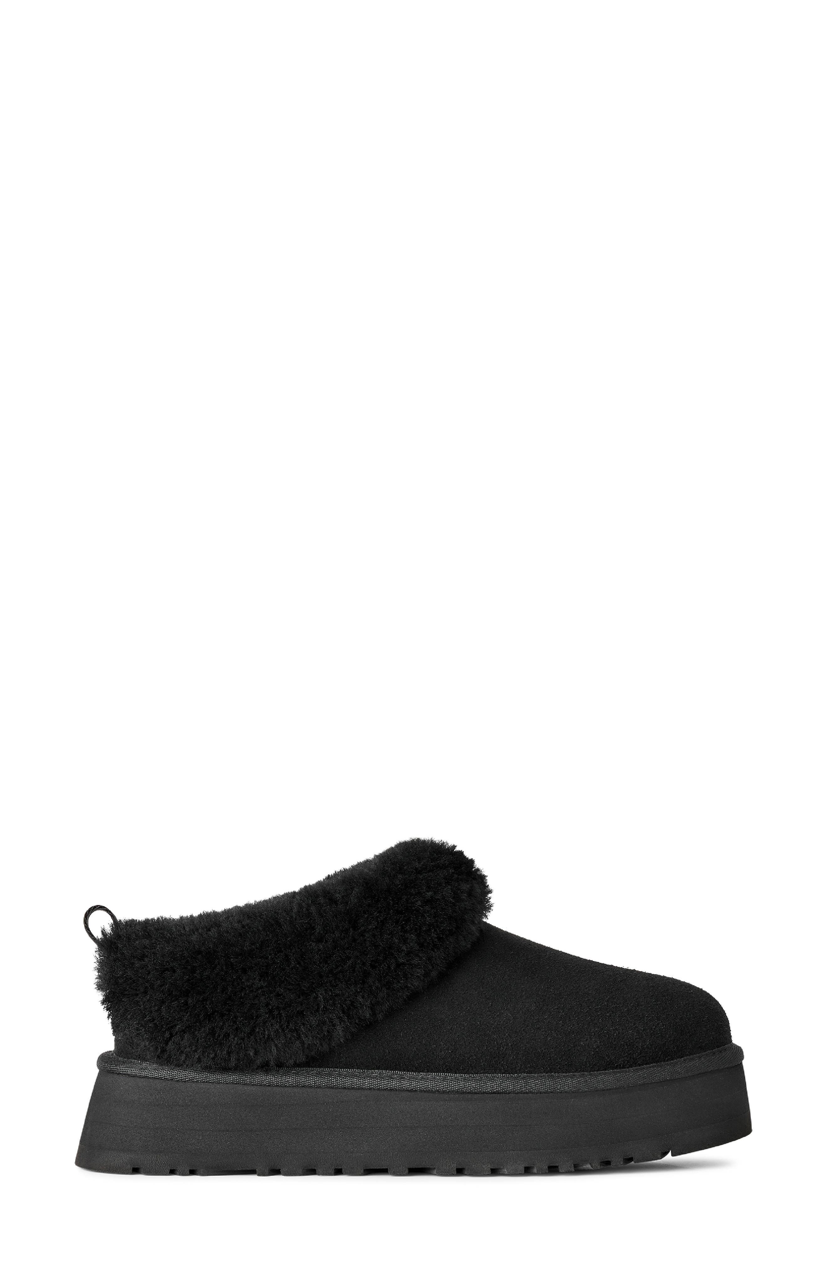 Tazzelle Genuine Shearling Collar Slipper, Alternate, color, BLACK