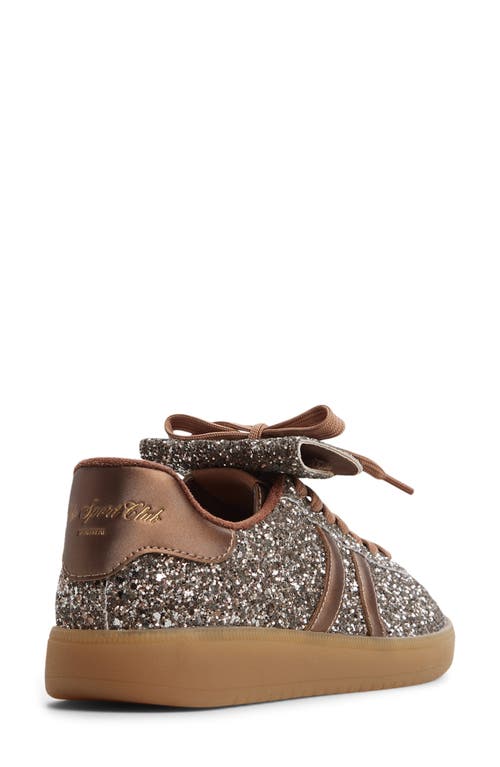 Aldo Itsneaker Glitter Sneaker With Removable Kiltie Flap In Brown