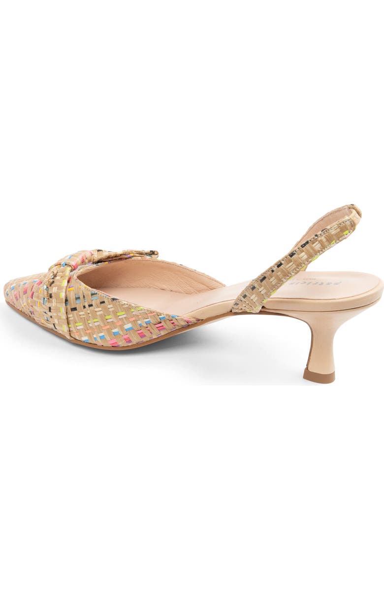 patricia green London Bow Pointed Toe Kitten Heel Pump, Alternate, color, Rainbow Raffia