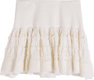 Alaïa Wool Blend Ruffle Sweater Skirt