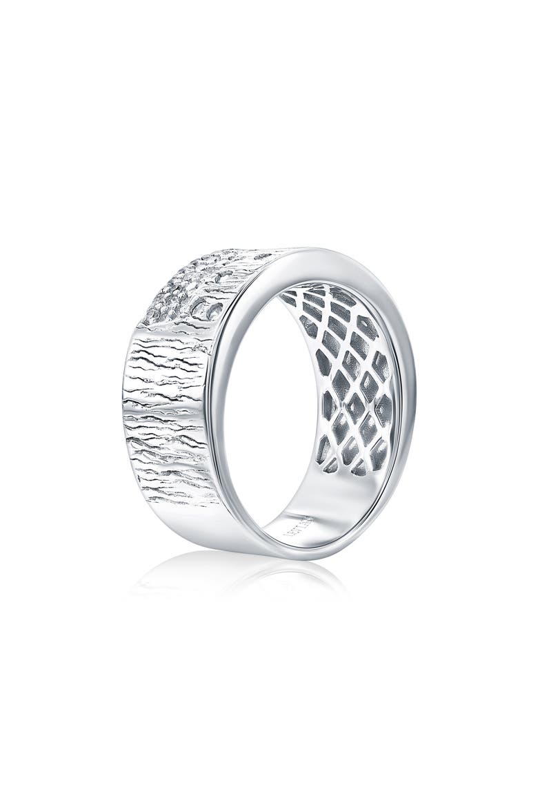 Scattered Cubic Zirconia Cigar Band Ring, Alternate, color, EXTRA WIDE CONFETTI