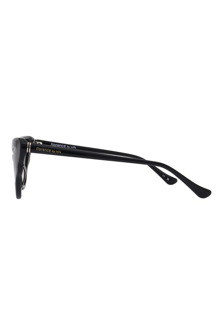 51mm Butterfly Sunglasses, Alternate, color, GLOSS BLACK