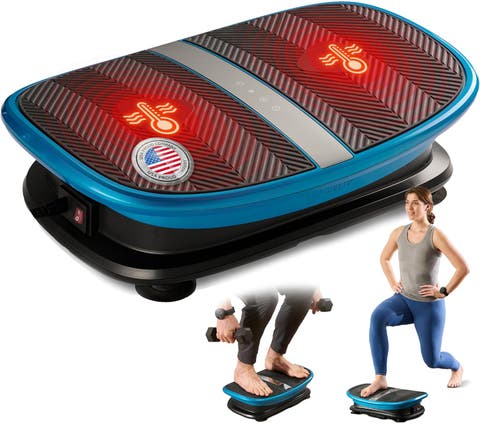 Curved Voice-Controlled Vibration Plate Exercise Machine with Heat Therapy for Recovery and Wellness