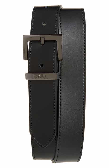 KARL LAGERFELD PARIS Smooth Leather Belt