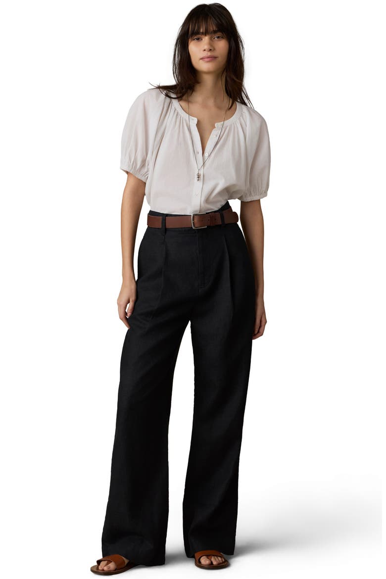 Lettie Voile Button-Up Shirt, Alternate, color, WHITE