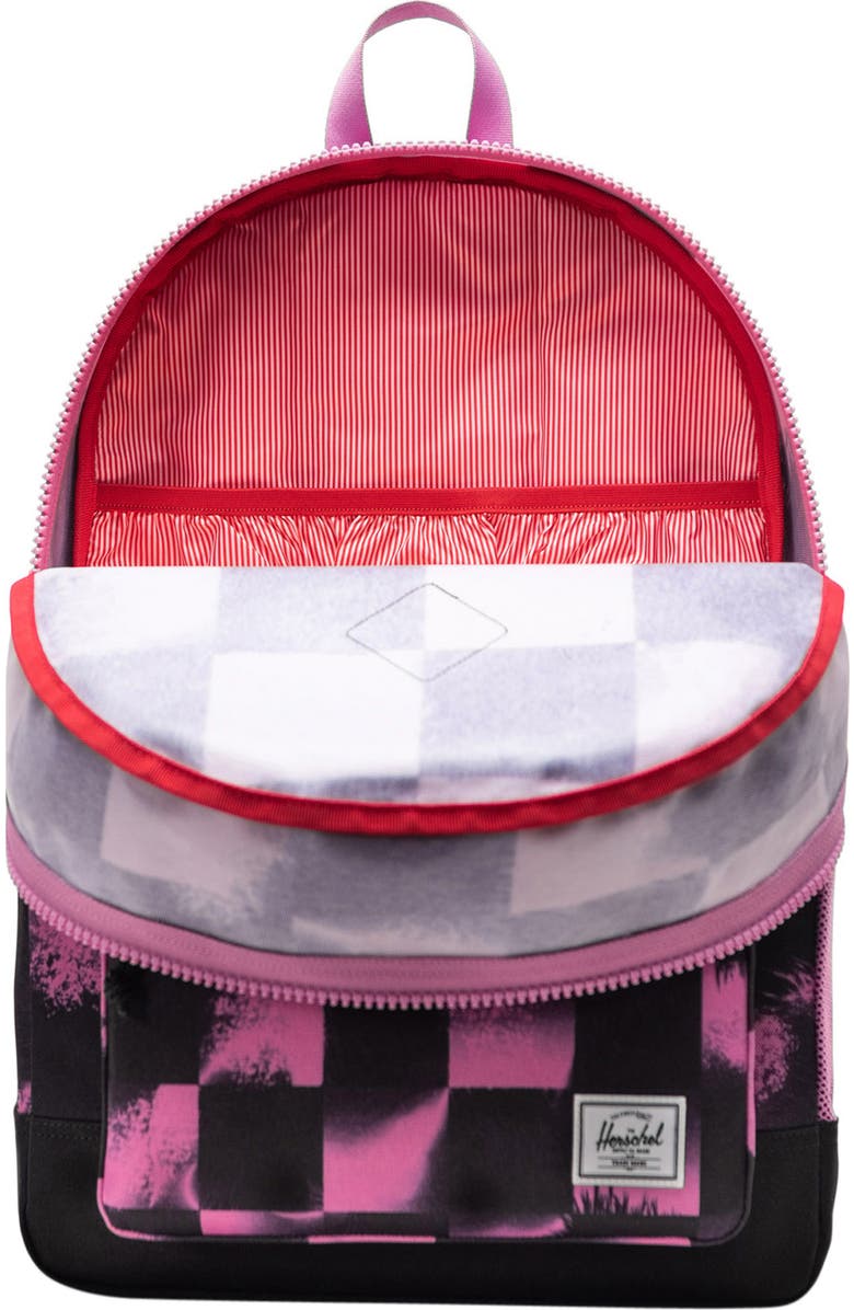 Herschel Supply Co. Kids' Heritage Youth Backpack, Alternate, color, Stencil Checker Opera Mauve