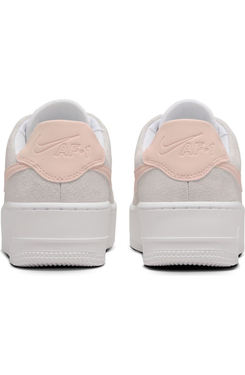 Nike Air Force 1 Sage Low Platform Sneaker, Alternate, color, White/ Guava Ice-Sail