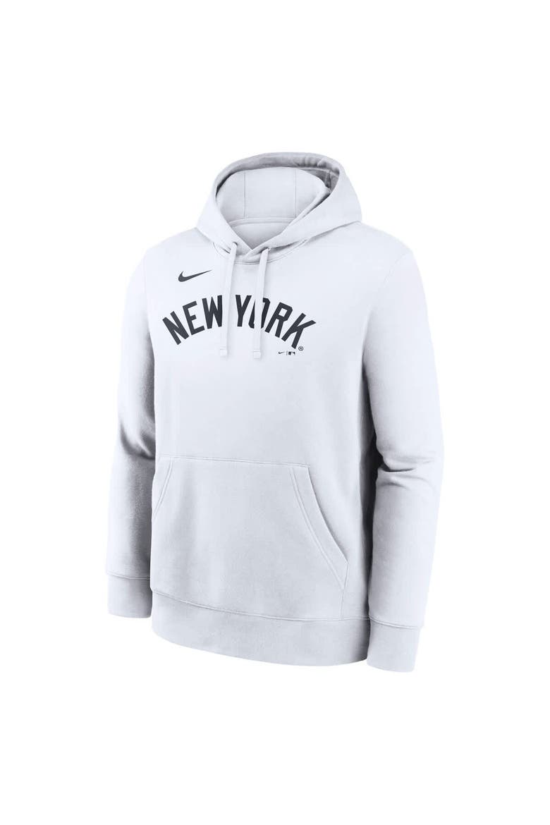 Men's Nike White New York Yankees Dri-Fit Club Hoodie, Alternate, color, White