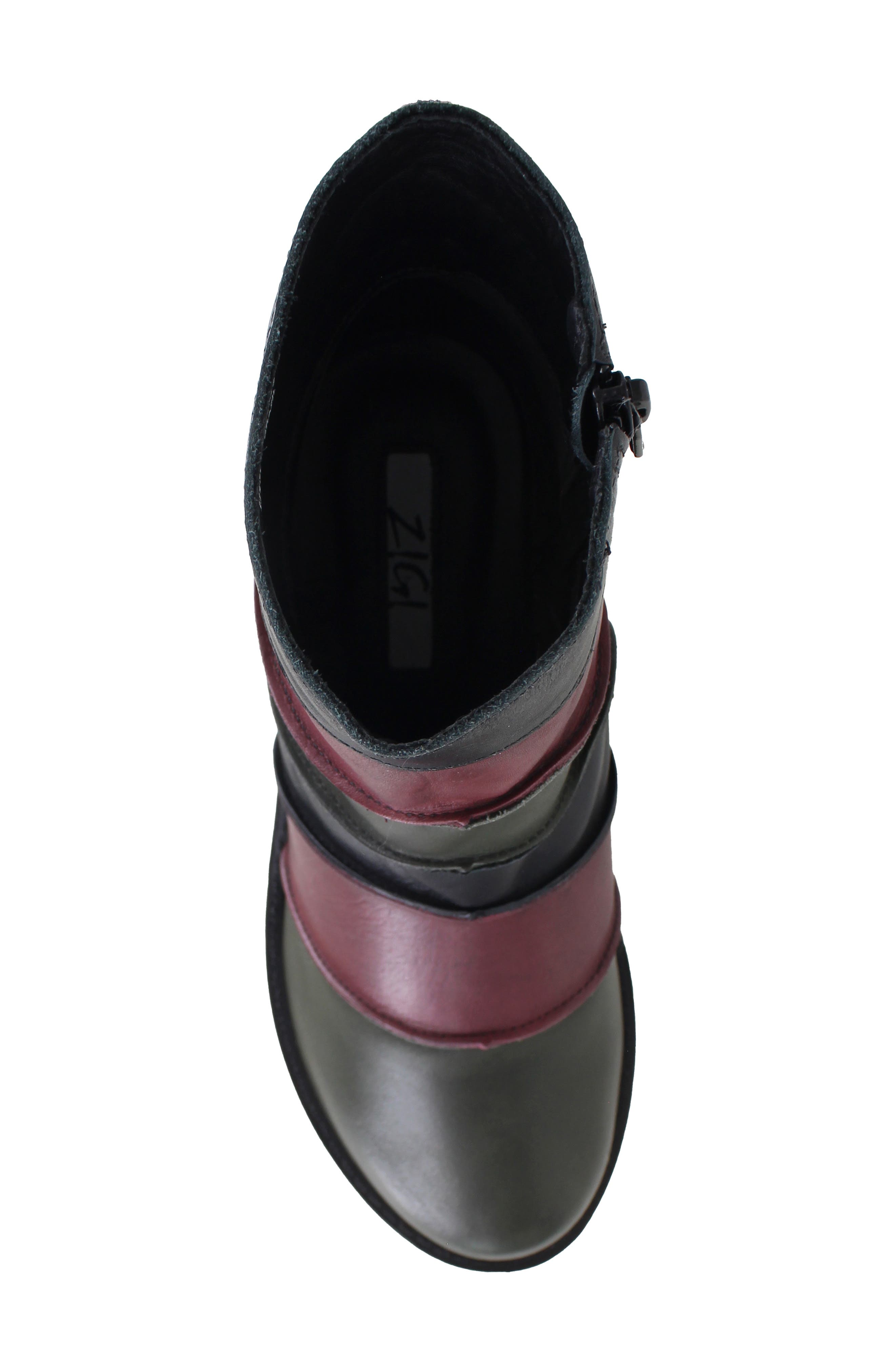 ZIGI Noa Platform Bootie, Alternate, color, Black/ Red