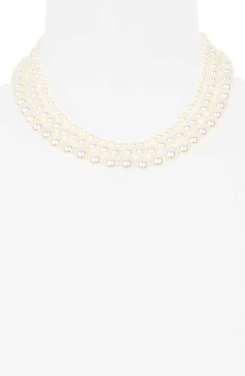 Baublebar Layered Faux Pearl Necklace In White